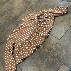 💰Make an offer, bundle and save💰 Joe Fresh Brown Polka Dot Sweater